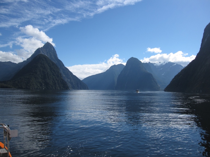 Milford Sound proper, and the scene from MANY New Zealand postcards